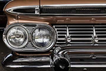 Front detail of a vintage car