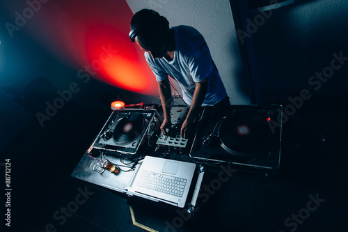 Photo  Male dj in club