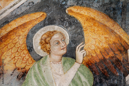 Photographie  L'angelo Gabriele; particolare di affresco; Abbazia di Novacella