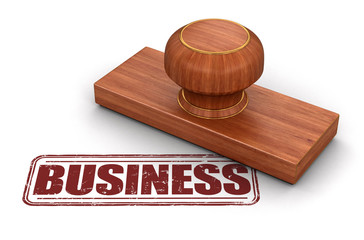Poster - Stamp Business.  Image with clipping path