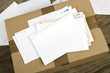 © czarny_bez - a pile of letters and postal parcel