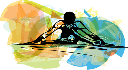 Wall Mural - Yoga man illustration