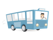 Bus Busfahrer Cartoon Verkehr Männchen