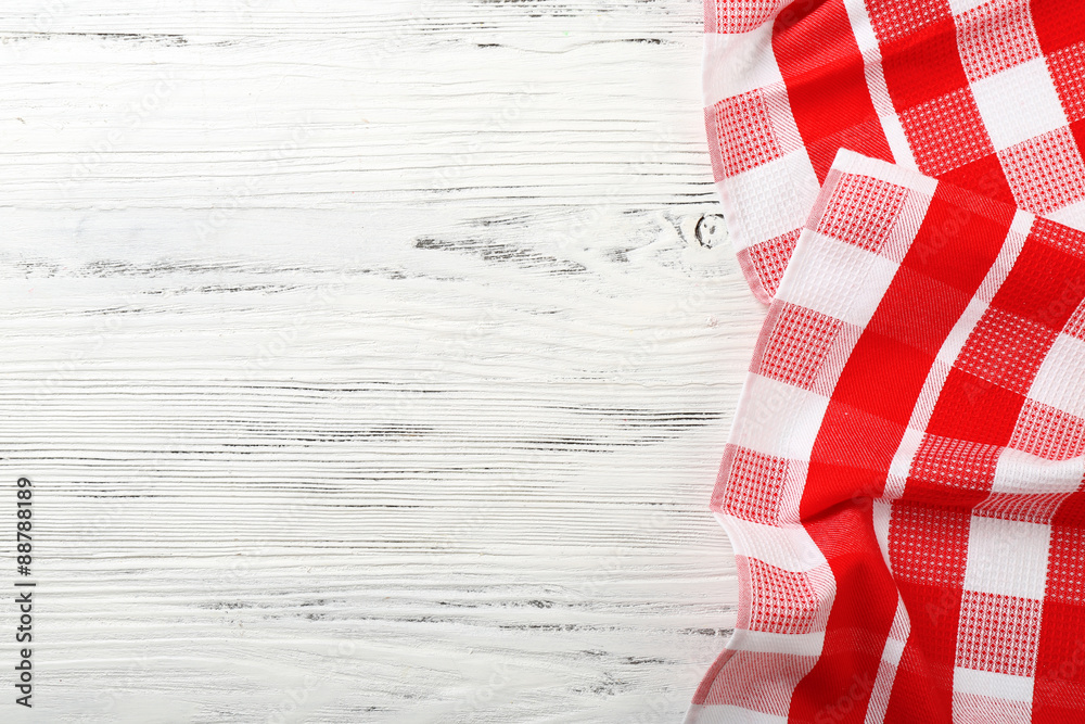 Napkin on wooden background