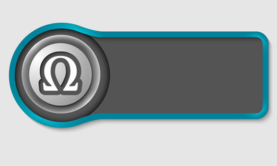 Poster - Abstract button for your white text and omega symbol