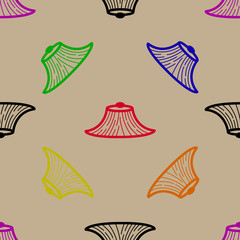 Wall Mural - seamless pattern with Conical Hat