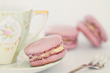 Wall Mural - Macarons and Tea