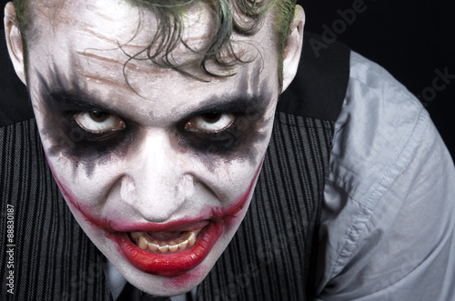 Dark creepy joker face Wallpaper Mural