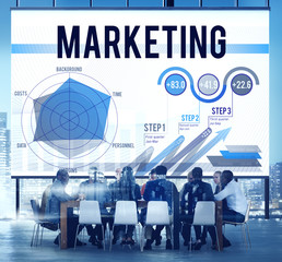 Wall Mural - Marketing Planning Strategy Vision Advertisement Concept