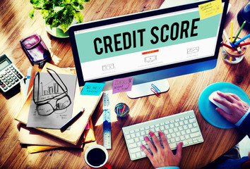 Canvas Print - Credit Score Financial payment Rating Budget Money Concept