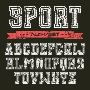 Serif font in the style of college