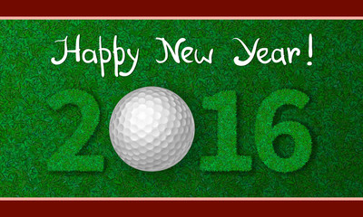 Wall Mural - new year 2016 greeting card