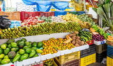 Tropical Fruit Market On Curacao
