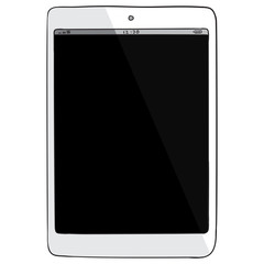 Poster - Tablet PC Hand Drawn Vector Illustration.