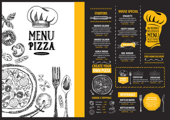 Restaurant cafe menu, template design. Food flyer.