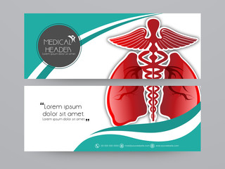 Wall Mural - Web medical header or banner.