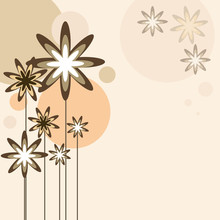 Abstract Brown Flower Background With Place For Your Text