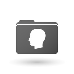 Poster - Isolated folder icon with a male head