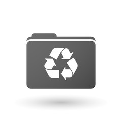 Poster - Isolated folder icon with a recycle sign