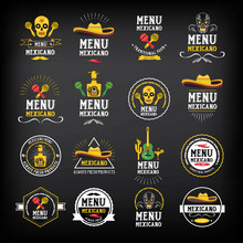 Menu Mexican Logo And Badge Design.