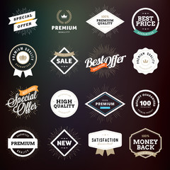 Wall Mural - collection of premium quality badges and labels for e-commerce, product promotion, advertising, sell