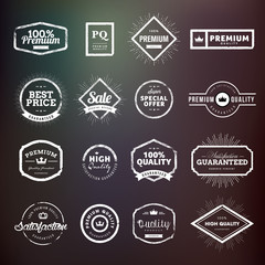 Wall Mural - collection of vintage hand drawn premium quality badges and stickers for designers. vector illustrat