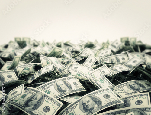 Fotomural Money background with white copy space area