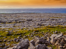 Wild Burren Coast At Sunset