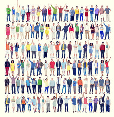 Sticker - People Diversity Success Celebration Community Crowd Concept