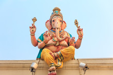 Ganesh Sculpture At Sri Mariamman Hindu Temple