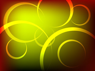 Canvas Print - Colorful abstract background with circles and semicircles