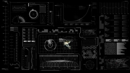 Poster - Black global business interface