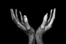 Silvery Male Hands
