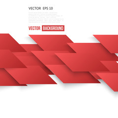 Wall Mural - Vector Abstract geometric shape from red 