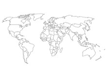 World Map With Country Borders