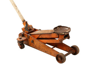 Wall Mural - hydraulic floor jack isolated on white background