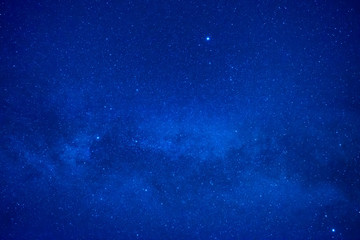 Wall Mural - Blue dark night sky with many stars