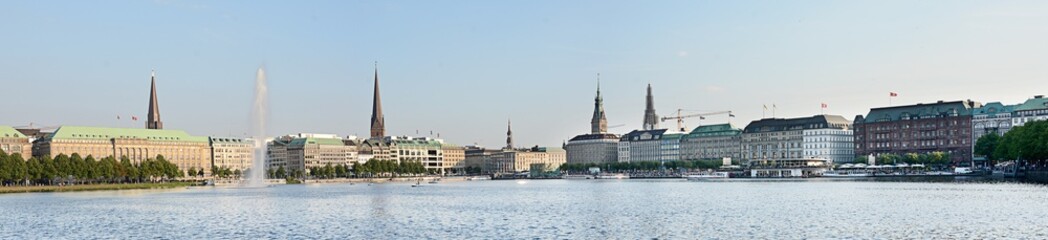 Wall Mural - Alster Hamburg Panorama