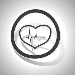 Wall Mural - Curved cardiology sign icon