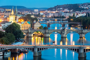 Wall Mural - Prague at dusk