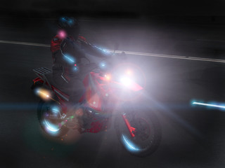 Sticker - Motorbike racing