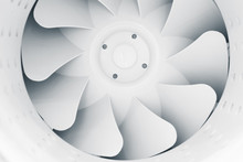 Part Of Fan Blades Of Modern Ventilation System