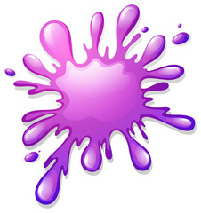 Poster - Purple color splash on white