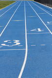Fototapeta  - Close Up Of Blue School Track