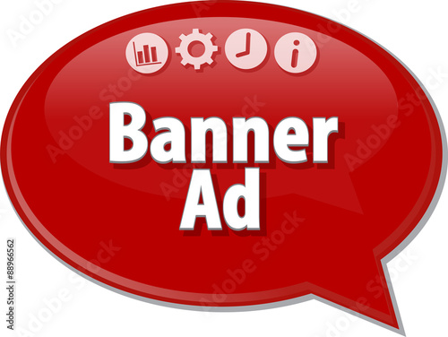 Banner Ad Business Term Speech Bubble Illustration Buy This