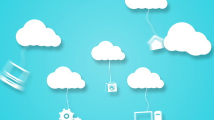 Poster - Cloud computing concept with apps