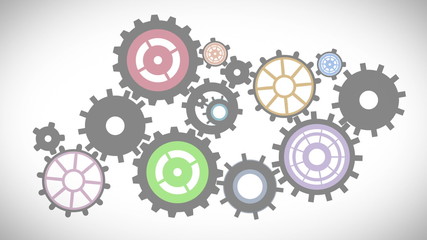 Poster - Cogs and wheels turning
