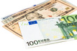 © ThamKC - Close up of Euro currency note against US Dollar