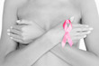 © Syda Productions - naked woman with breast cancer awareness ribbon