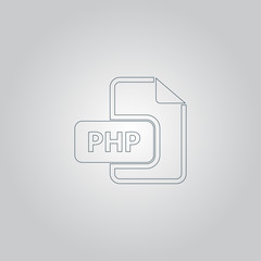 Poster - PHP computer file extension symbol.